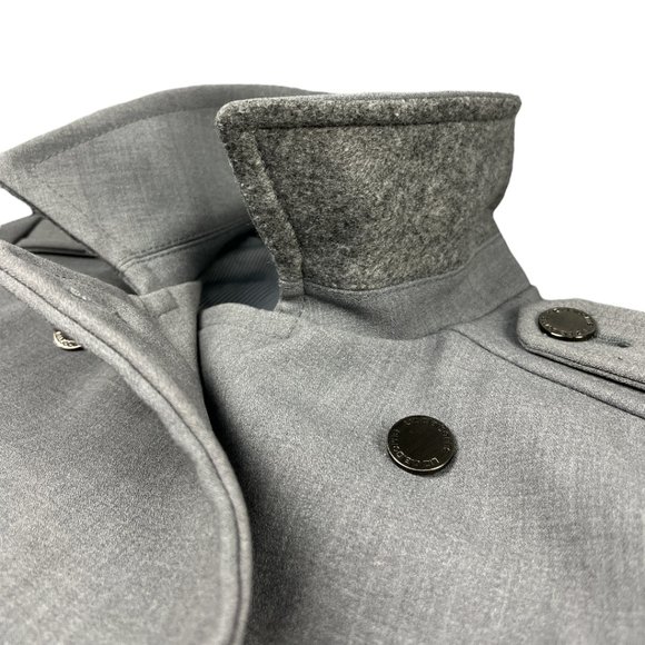 Liz Claiborne Double Breasted Military Style Jacket in light Grey size small - Picture 11 of 15